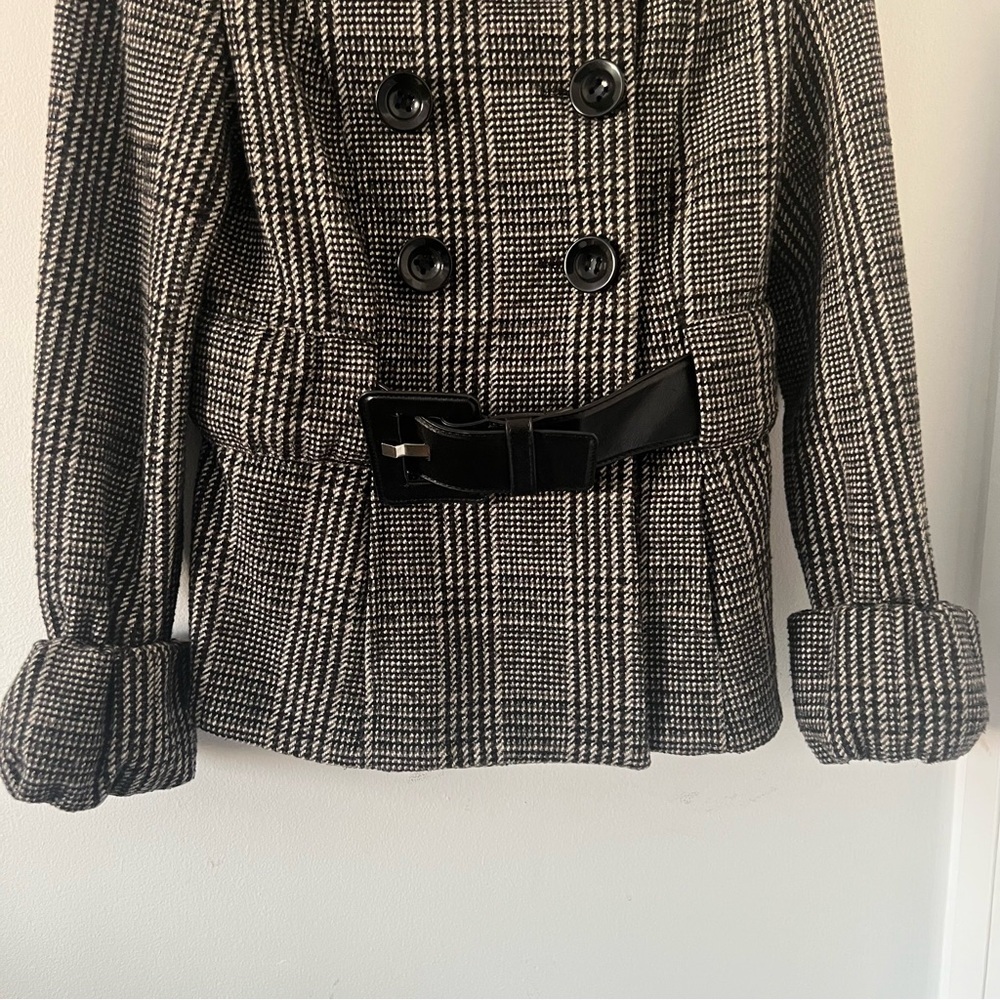ZARA Basic Plaid Coat – Size S - Picture 10 of 13